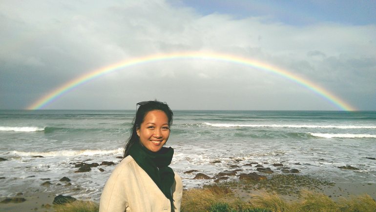 We were lucky enough to see a gorgeous double rainbow along the Great Ocean Road!