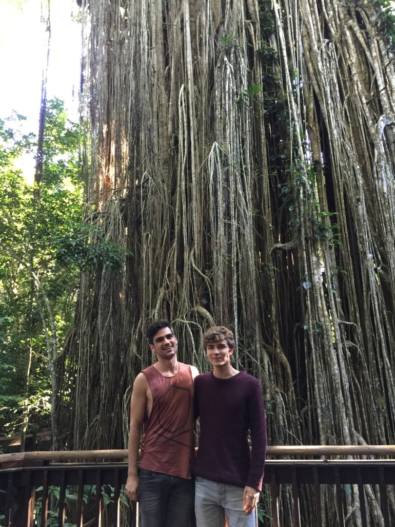 Jake and I posing with the famous Curtain Fig Tree