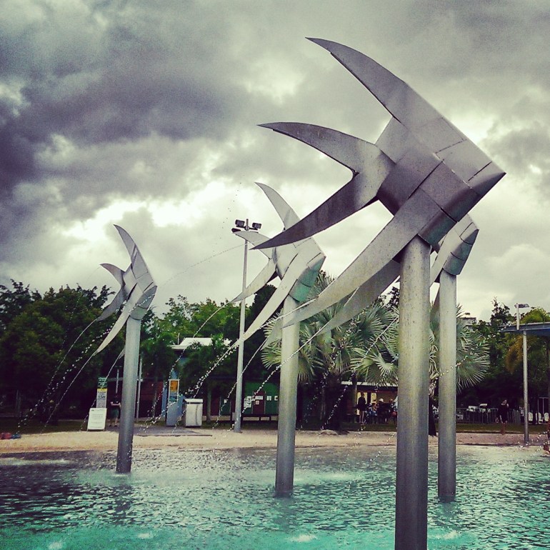 The "beachfront" promenade in Cairns
