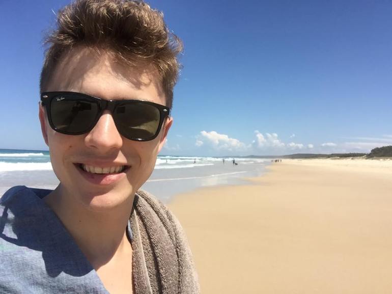 Checking out the beach